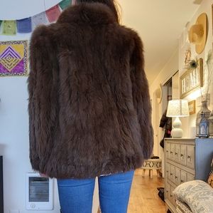 Rabbit fur coat